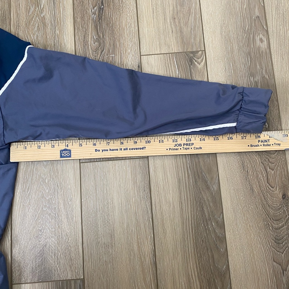 Nike Navy Blue Hooded Full Zip Windbreaker Jacket with White Accents Size Medium - Picture 5 of 7